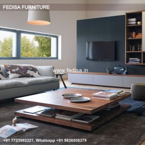 Walnut Coffee Table, Side Table Set Of 3 Coffee & Center Table Online